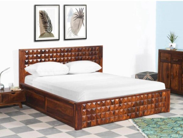 solid sheesham wood Queen size Bed