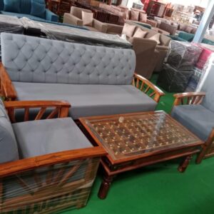 furniture  wood sofa set  5 seater for living room with table