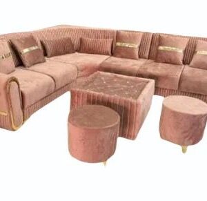 8 Seater Brown Wooden Sofa Set