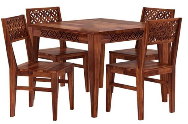 Solid Sheesham Wood Dining Table 4 Seater