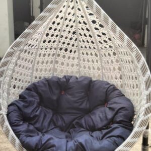 SereneLife Hanging Egg Indoor Outdoor  Chair with Stand, Steel Frame