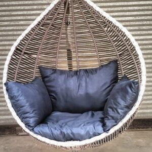 SereneLife Hanging Egg Indoor Outdoor  Chair with Stand, Steel Frame