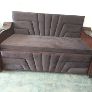 3 seater teak wood sofa cum bed, with storage