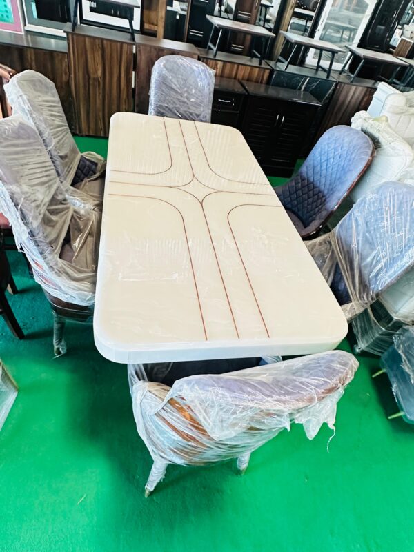 Marble Dining Table 6 seater wooden Dining Table