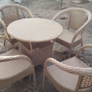 4 Chairs and 1 Table Set Outdoor Patio Set|Indoor|| Garden