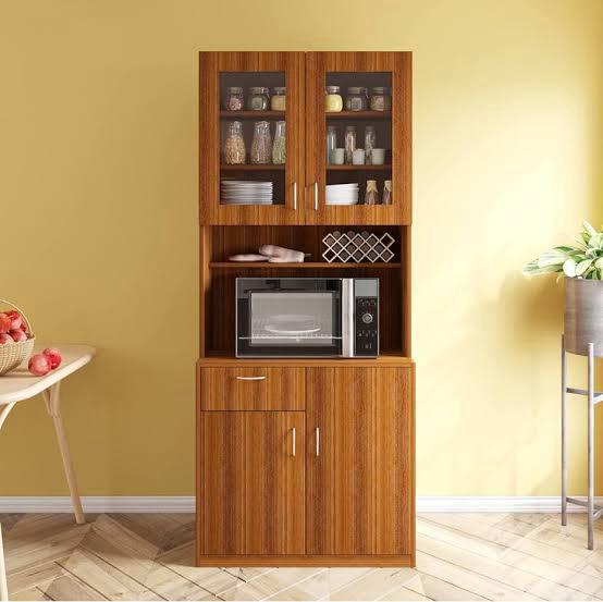 Woodbuzz | Modish 2 Door Crockery Unit | Walnut